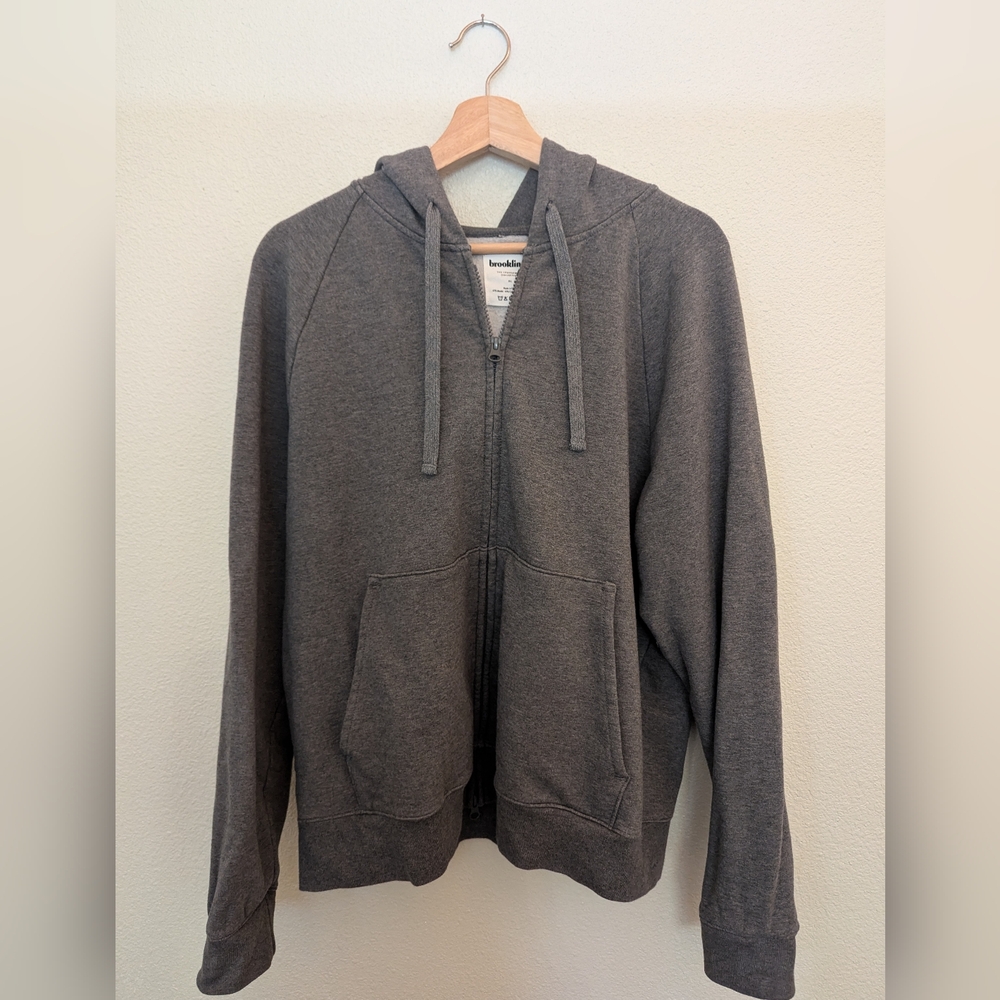 Brooklinen Gray Zip Up Sweater- The Loungewear Collection